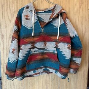 Southwestern Patterned Pullover Hoodie